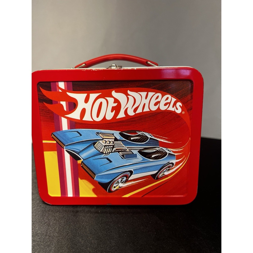 1997 Hallmark School Days 1970s Hot Wheels Mini Metal Lunch Box With Tag